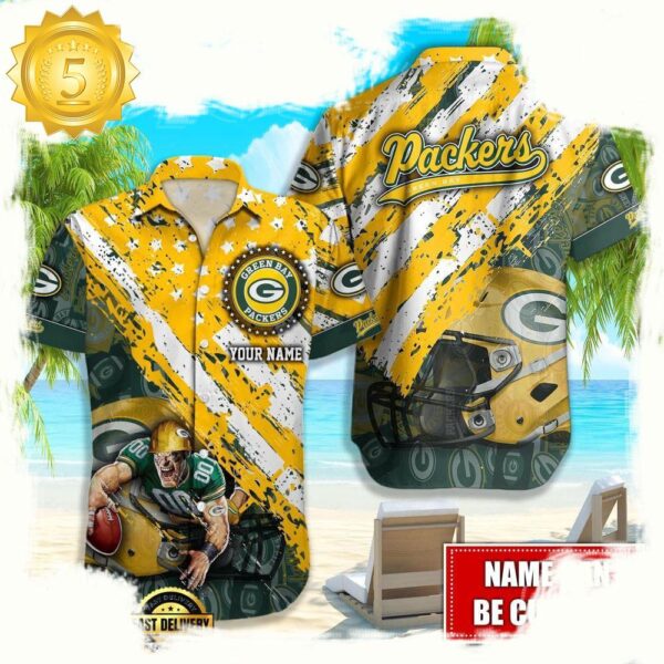 NFL Green Bay Packers American Flag custom Hawaiian Shirts For Men Women - available at - rugbyfanstore.com