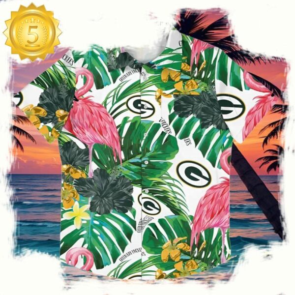 NFL Green Bay Packers Flamingo Shirt - available at - rugbyfanstore.com