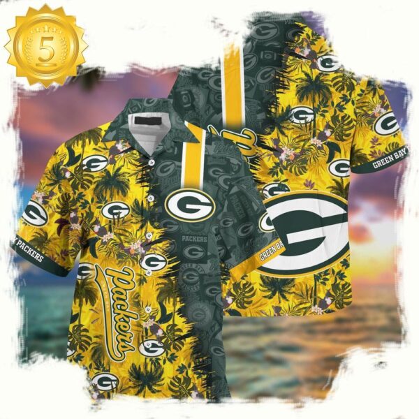 NFL Green Bay Packers Football Aloha Hawaiian Shirt - available at - rugbyfanstore.com