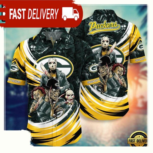 NFL Green Bay Packers Halloween Horror Movies Hawaiian Shirt For Men Women - available at - rugbyfanstore.com