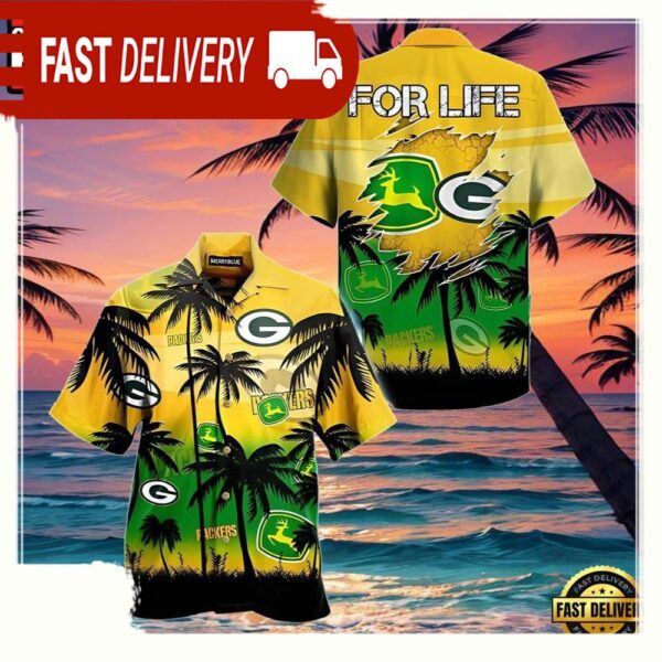 NFL Green Bay Packers John Deere Hawaiian Shirt For Fans - available at - rugbyfanstore.com