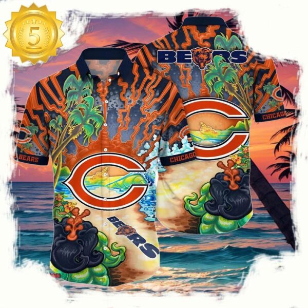 NFL Hot Sandstime Chicago Bears Hawaiian Shirt - available at - rugbyfanstore.com