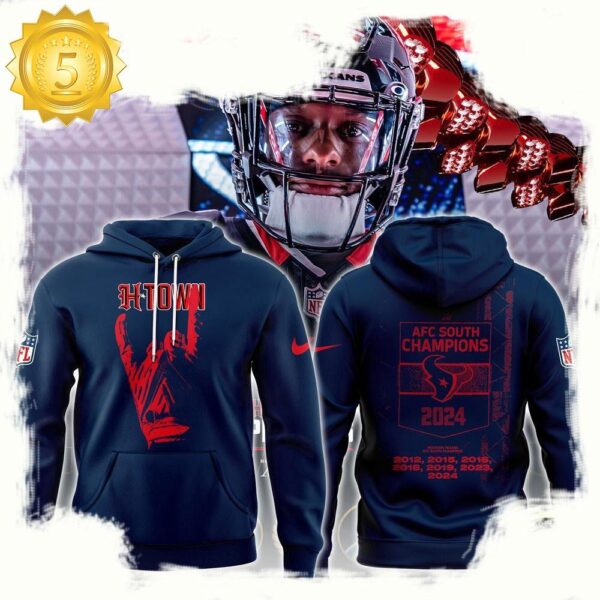 NFL Houston Texans AFC South Champions New Design 3D Hoodie - available at - rugbyfanstore.com