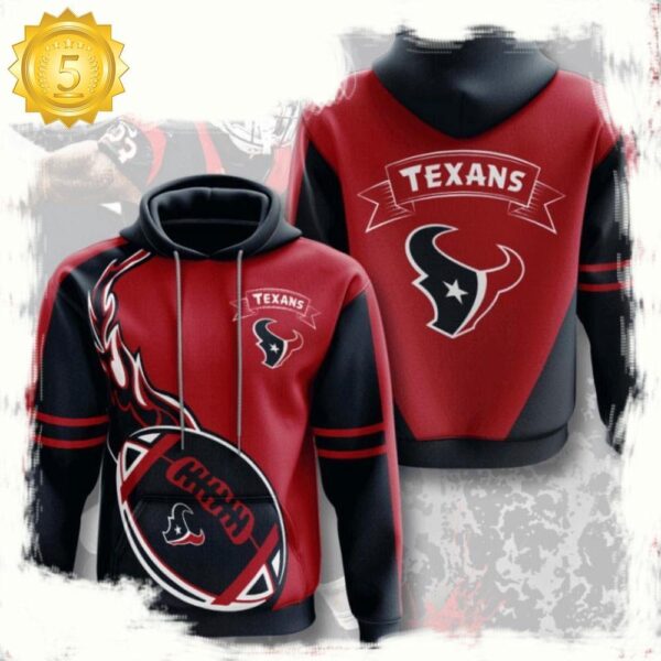 NFL Houston Texans All Over Print Unisex Hoodie Shirt - available at - rugbyfanstore.com