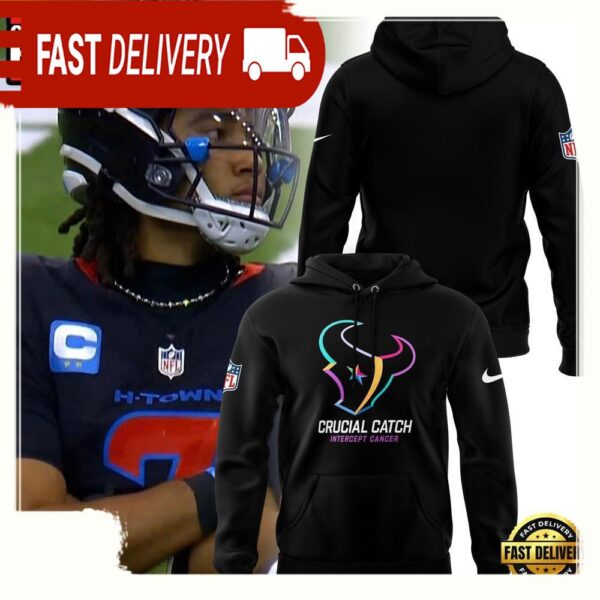 NFL Houston Texans Crucial Catch Intercept Cancer New Design 3D Hoodie - available at - rugbyfanstore.com