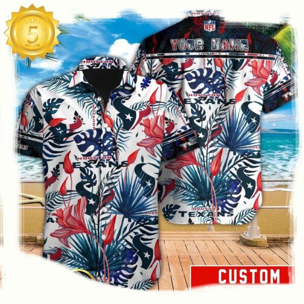 NFL Houston Texans Custom Hawaiian Shirt For Men Women - available at - rugbyfanstore.com