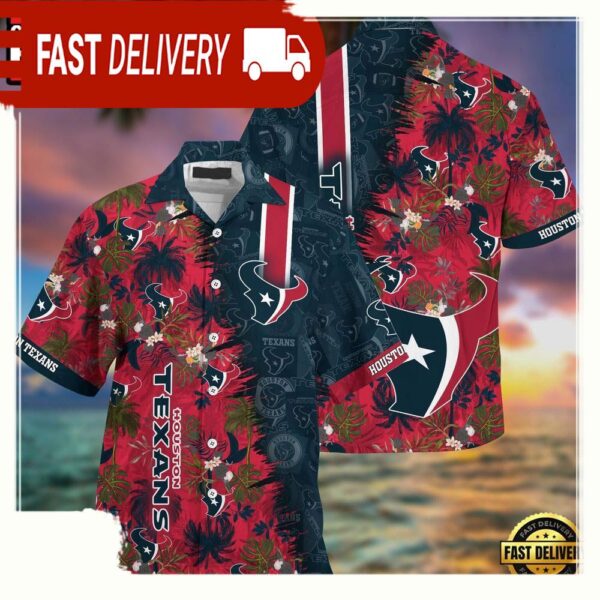 NFL Houston Texans Football Aloha Hawaiian Shirt - available at - rugbyfanstore.com