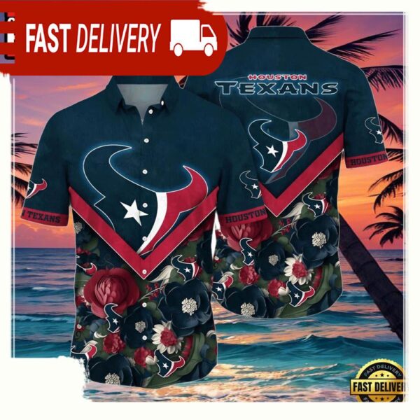 NFL Houston Texans Hawaiian Shirt Floral Aloha - available at - rugbyfanstore.com