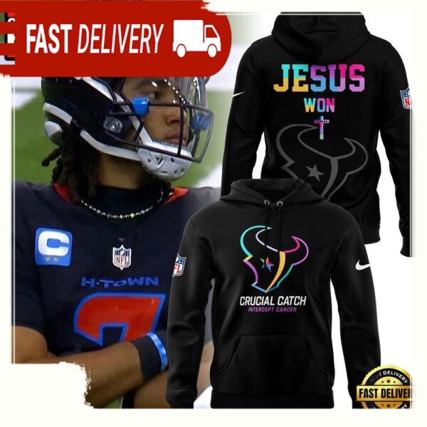 NFL Houston Texans Jesus Won New Design 3D Hoodie - available at - rugbyfanstore.com