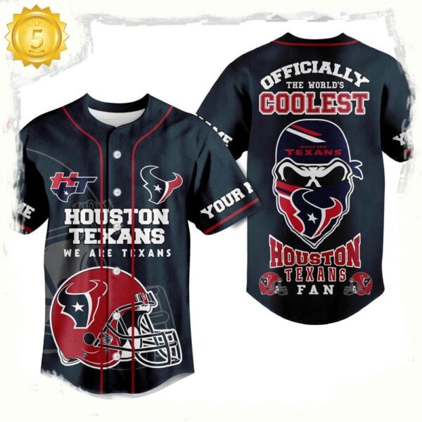 NFL Houston Texans Officially The World Coolest Baseball Jersey - available at - rugbyfanstore.com