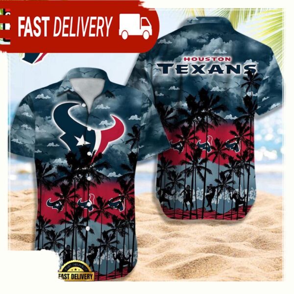 NFL Houston Texans Retro Aloha Shirts For Men Women - available at - rugbyfanstore.com