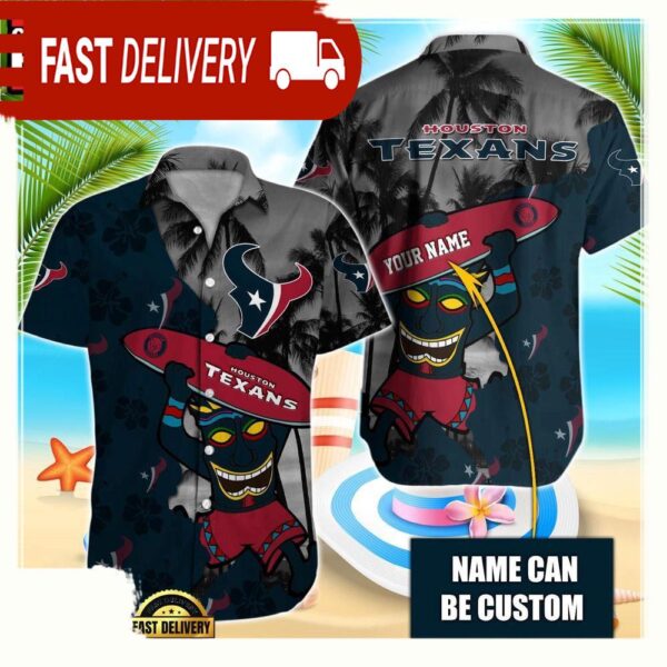 NFL Houston Texans Retro Custom Hawaiian Shirts For Men Women - available at - rugbyfanstore.com