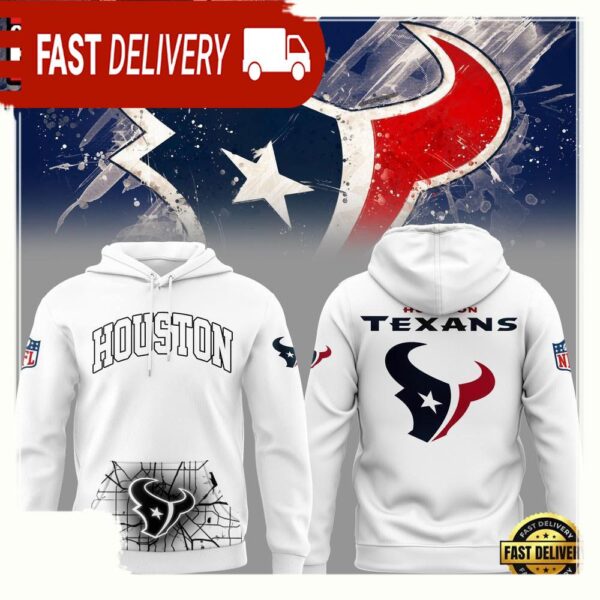 NFL Houston Texans White New Design 3D Hoodie - available at - rugbyfanstore.com