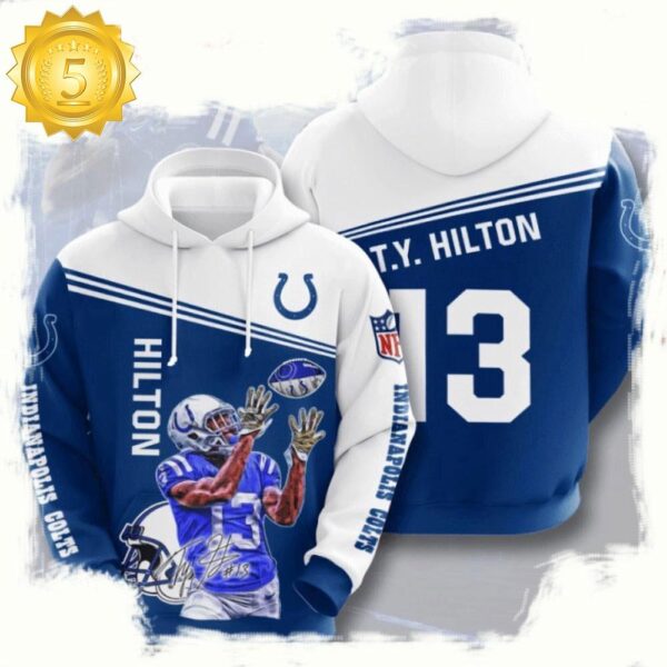 NFL Indianapolis Colts All Over Print Unisex Hoodie For Men, Women - available at - rugbyfanstore.com