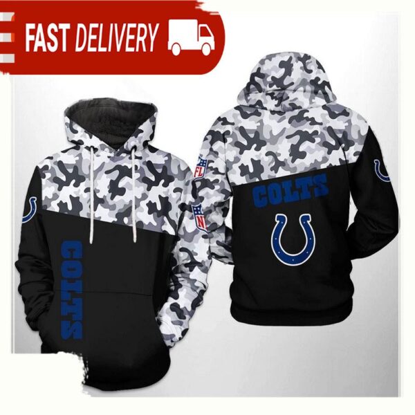 NFL Indianapolis Colts Camo Veteran Team 3D Printed Hoodie Shirt - available at - rugbyfanstore.com