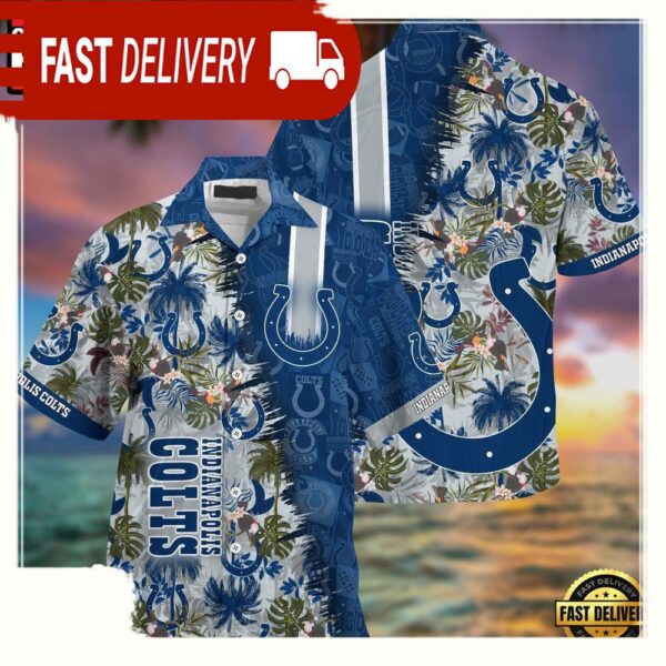 NFL Indianapolis Colts Football Aloha Hawaiian Shirt - available at - rugbyfanstore.com