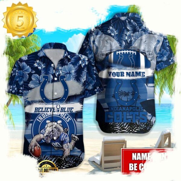 NFL Indianapolis Colts Mascot Football Hawaiian Shirt For Men Women - available at - rugbyfanstore.com