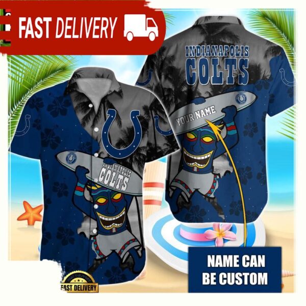 NFL Indianapolis Colts Retro Custom Hawaiian Shirts For Men Women - available at - rugbyfanstore.com