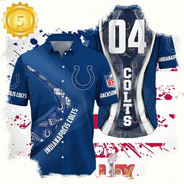 NFL Indianapolis Colts Super Bowl LIX 2025 Custom Aloha Hawaiian Shirt - available at - rugbyfanstore.com