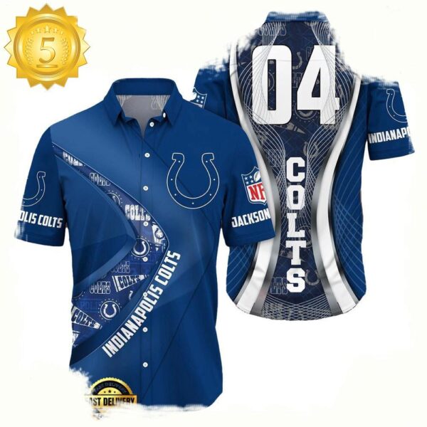 NFL Indianapolis ColtsCustom Name Number New Design Hawaiian Shirt For Men Women - available at - rugbyfanstore.com