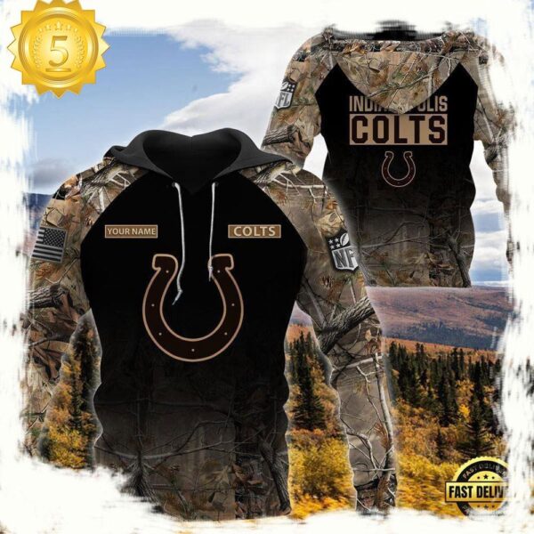 NFL Indianapolis Coltspersonalized Your Name Hunting Camo Hoodie - available at - rugbyfanstore.com