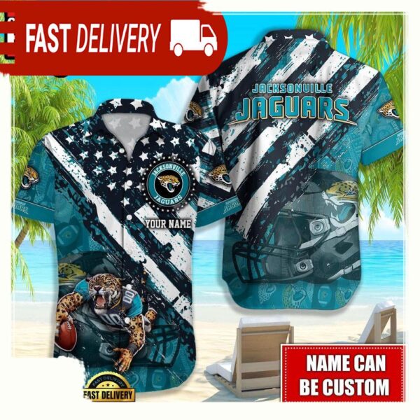 NFL Jacksonville Jaguars American Flag custom Hawaiian Shirts For Men Women - available at - rugbyfanstore.com