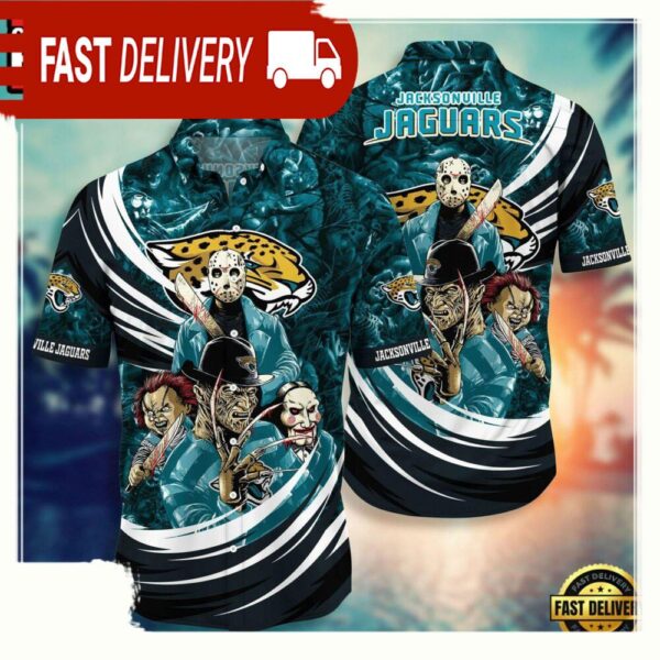 NFL Jacksonville Jaguars Halloween Horror Movies Hawaiian Shirt For Men Women - available at - rugbyfanstore.com