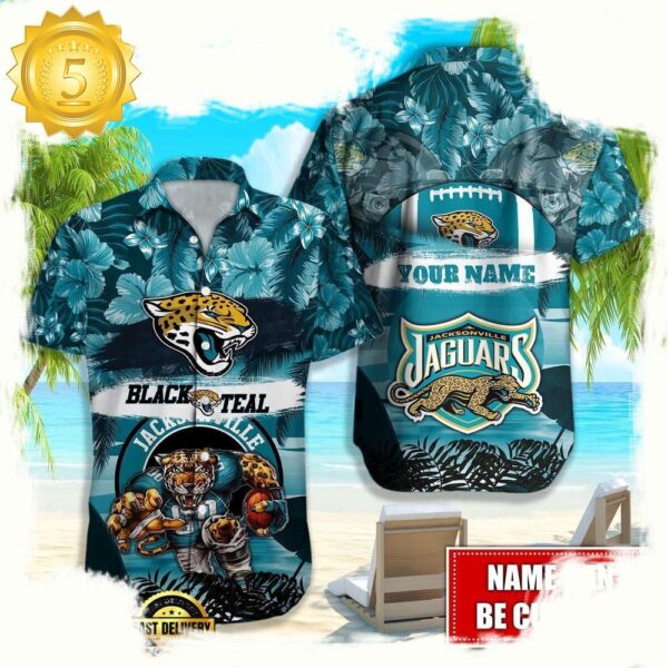 NFL Jacksonville Jaguars Mascot Football Hawaiian Shirt For Men Women - available at - rugbyfanstore.com