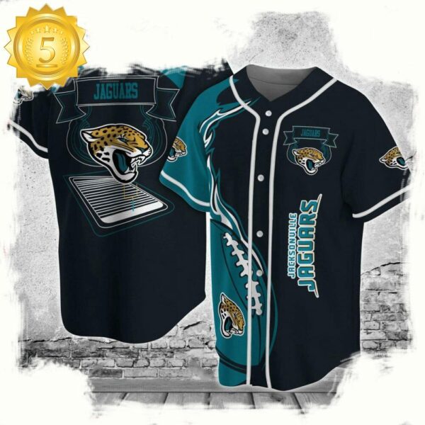 NFL Jacksonville Jaguars New Design Baseball Jersey Shirt - available at - rugbyfanstore.com