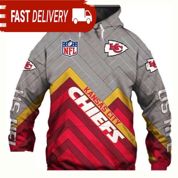 NFL Kansas City Chiefs All Over All Over Print Unisex Hoodie Shirt - available at - rugbyfanstore.com