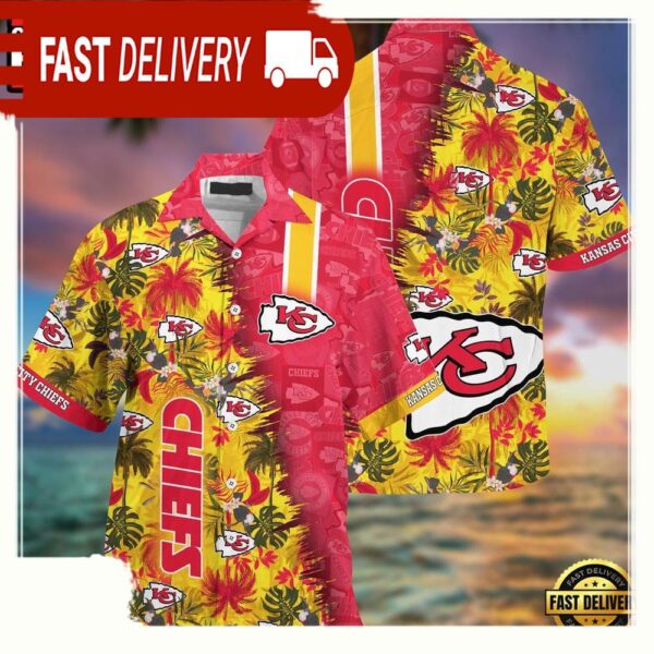 NFL Kansas City Chiefs Football Aloha Hawaiian Shirt - available at - rugbyfanstore.com