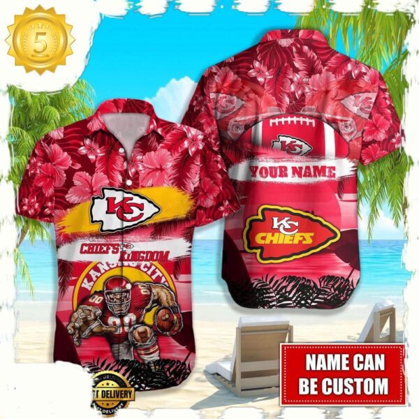 NFL Kansas City Chiefs Mascot Football Hawaiian Shirt For Men Women - available at - rugbyfanstore.com