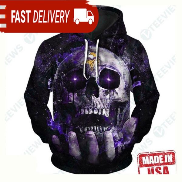 NFL Kansas City Chiefs Skull All Over Print Puff Print Unisex Hoodie - available at - rugbyfanstore.com