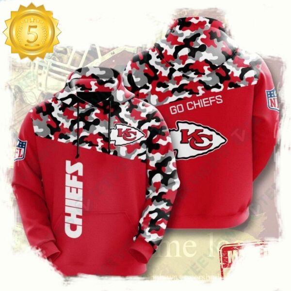 NFL Kansas City Chiefs Vintage Sports Unisex Hoodies All Over Print - available at - rugbyfanstore.com