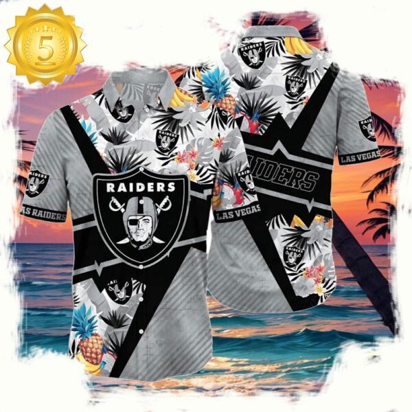 NFL Las Vegas Raiders Hawaiian Shirt for Men - available at - rugbyfanstore.com