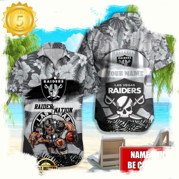 NFL Las Vegas Raiders Mascot Football Hawaiian Shirt For Men Women - available at - rugbyfanstore.com