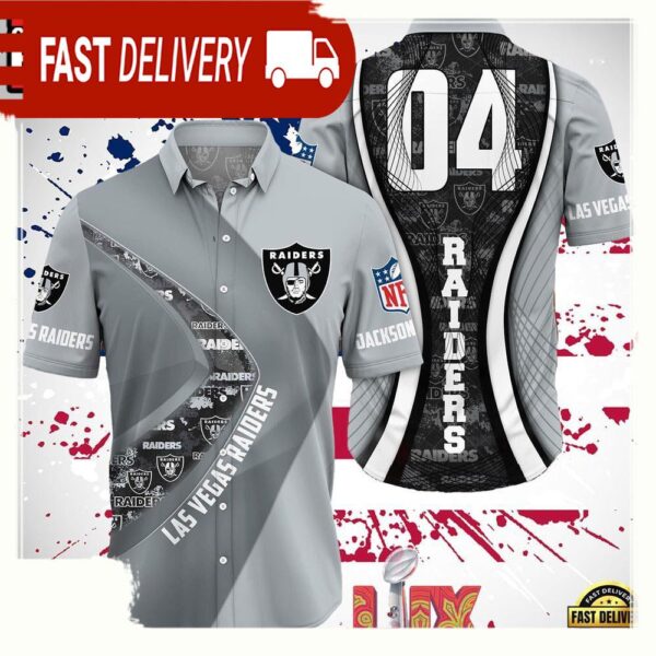 NFL Las Vegas Raiders Super Bowl LIX 2025 Custom Aloha Hawaiian Shirt - available at - rugbyfanstore.com