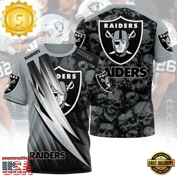 NFL Las Vegas Raiders Team All Over Print T Shirt - available at - rugbyfanstore.com