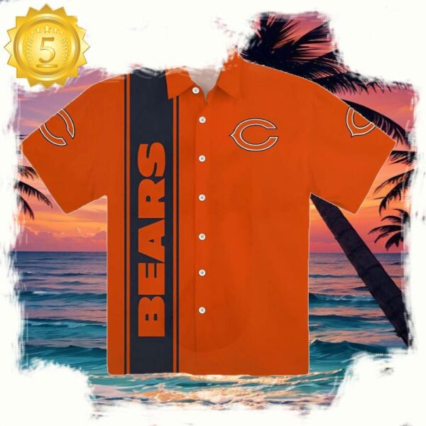 NFL Logo Chicago Bears Hawaiian Shirt Red - available at - rugbyfanstore.com