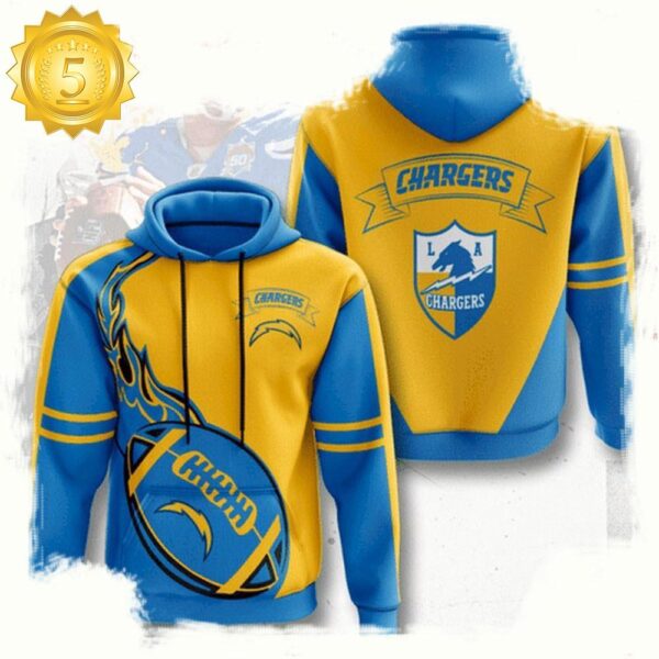 NFL Los Angeles Chargers All Over Print Unisex Hoodies - available at - rugbyfanstore.com