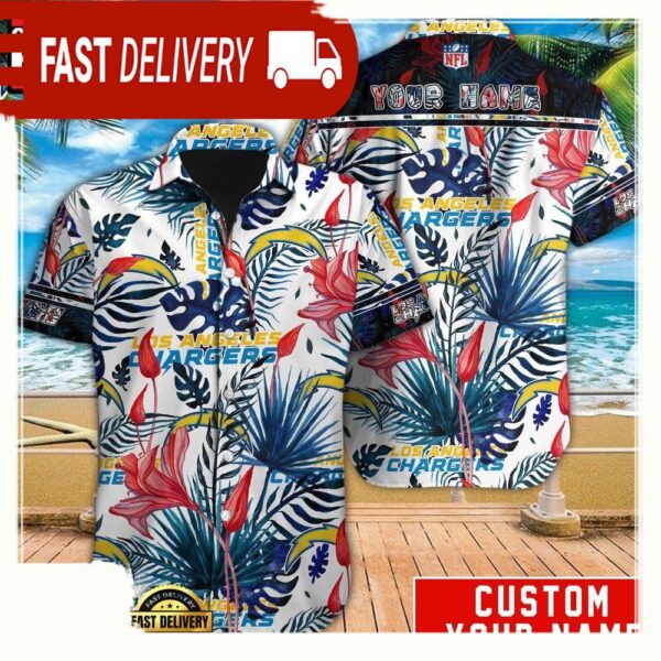 NFL Los Angeles Chargers Custom Hawaiian Shirt For Men Women - available at - rugbyfanstore.com