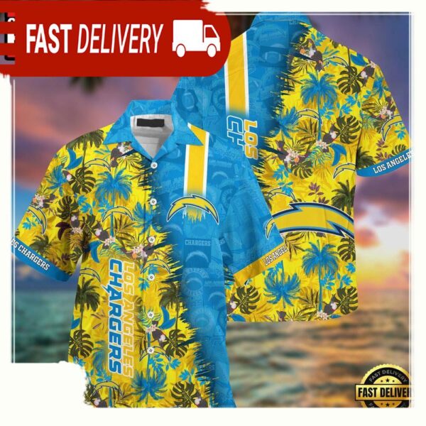 NFL Los Angeles Chargers Football Aloha Hawaiian Shirt - available at - rugbyfanstore.com