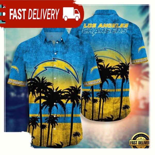 NFL Los Angeles Chargers Hawaiian Shirt - available at - rugbyfanstore.com