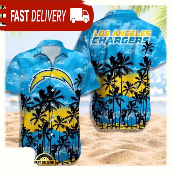 NFL Los Angeles Chargers Retro Aloha Shirts For Men Women - available at - rugbyfanstore.com