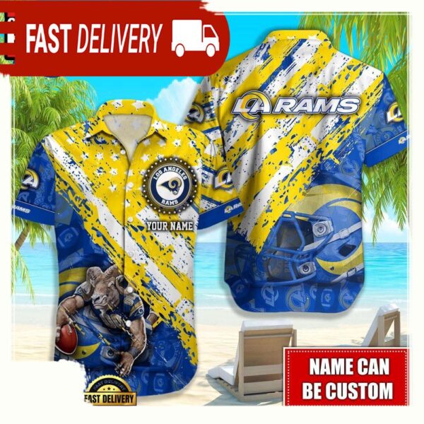 NFL Los Angeles Rams American Flag custom Hawaiian Shirts For Men Women - available at - rugbyfanstore.com