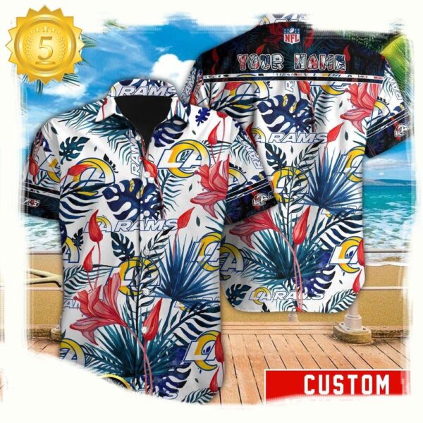 NFL Los Angeles Rams Custom Hawaiian Shirt For Men Women - available at - rugbyfanstore.com