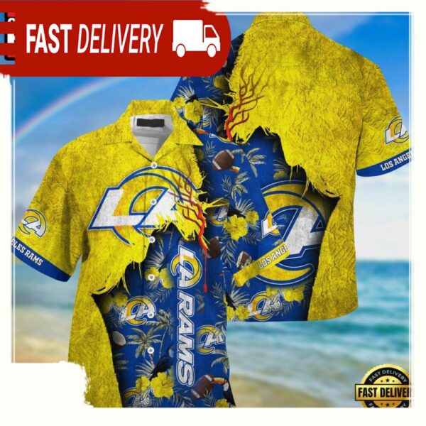 nfl los angeles rams football Team Logo New Design hawaii shirt - available at - rugbyfanstore.com