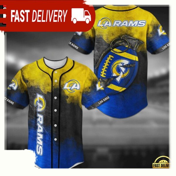 NFL Los Angeles Rams New Design Baseball Jersey Shirt - available at - rugbyfanstore.com