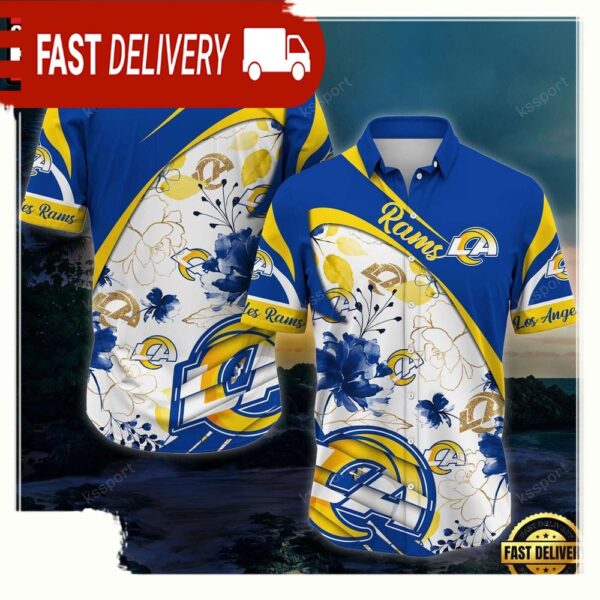 NFL Los Angeles Rams New Design Hawaiian Shirt - available at - rugbyfanstore.com