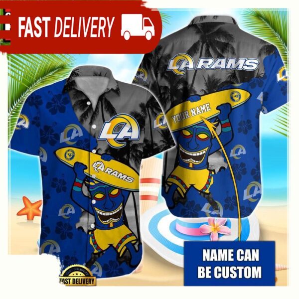 NFL Los Angeles Rams Retro Custom Hawaiian Shirts For Men Women - available at - rugbyfanstore.com